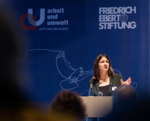 Fachkonferenz der Stiftung Arbeit und Umwelt der der IG Bergbau, Chemie, Energie Fachkonferenz „Auf dem Weg zu nachhaltigen Lieferketten“ Dr. Kajsa Borgnäs © MKH