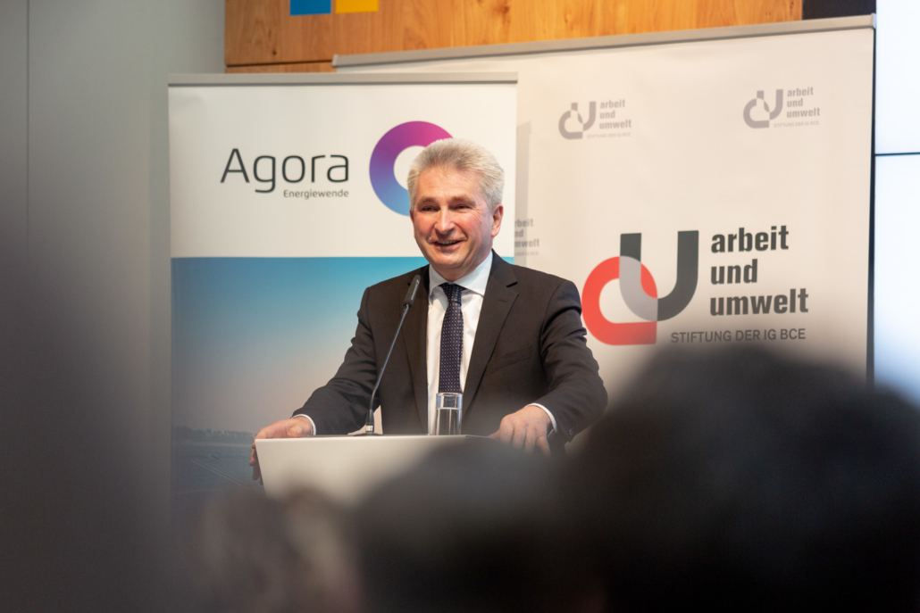 Veranstaltung; „Transformation der Industrie vor der Herausforderung des Klimawandels“; Agora Energiewende und die Stiftung Arbeit und Umwelt der IGBCE; Microsoft Atrium Berlin;